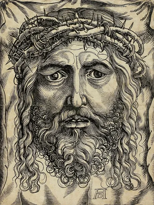 Framed Print : The Head of Christ Crowned with Thorns, c1530. Creator: Unknown Framed Print : The Head of Christ Crowned with Thorns, c1530. Creator: Unknown