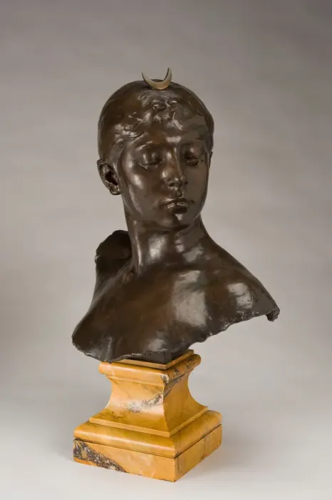 Framed Print : Head of Diana, 1882-1890 / cast c. 1891-1926. Creator: Jean Alexandre Joseph Falguiere Framed Print : Head of Diana, 1882-1890 / cast c. 1891-1926. Creator: Jean Alexandre Joseph Falguiere