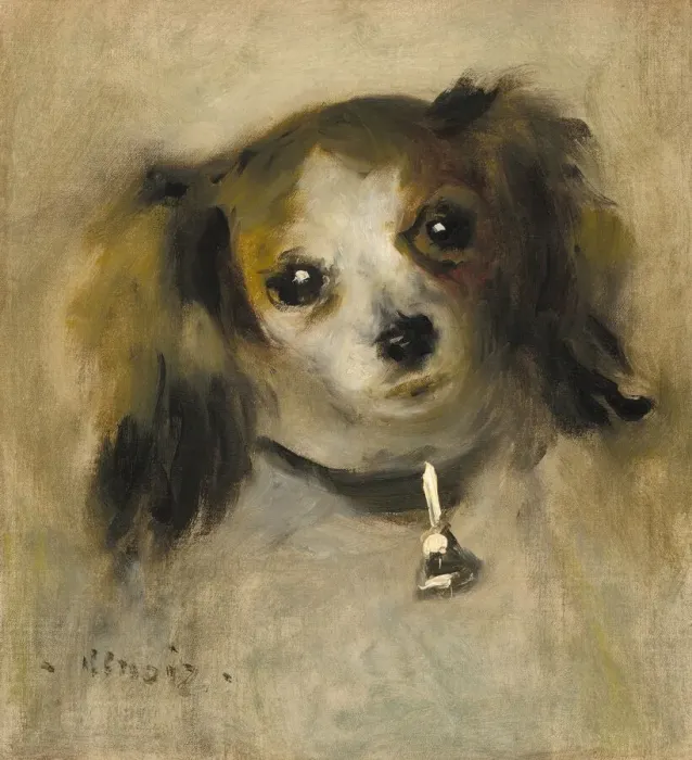Framed Print : Head of a Dog, 1870. Creator: Pierre-Auguste Renoir Framed Print : Head of a Dog, 1870. Creator: Pierre-Auguste Renoir