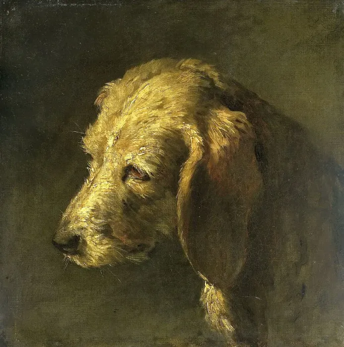 Framed Print : Head of a Dog, c.1820-c.1845. Creator: Nicolas-Toussaint Charlet Framed Print : Head of a Dog, c.1820-c.1845. Creator: Nicolas-Toussaint Charlet