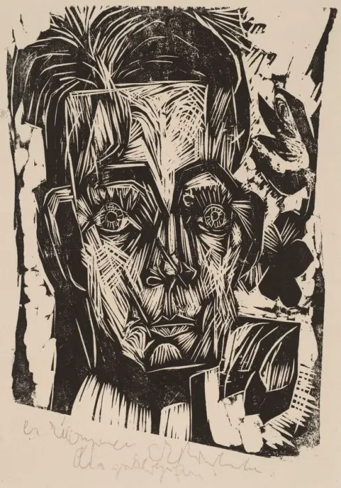 Framed Print : Head of Dr. Robert Binswanger (the Student), 1917-1918. Creator: Ernst Kirchner Framed Print : Head of Dr. Robert Binswanger (the Student), 1917-1918. Creator: Ernst Kirchner