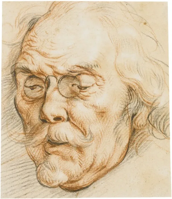 Framed Print : Head of an Elderly Man wearing glasses Framed Print : Head of an Elderly Man wearing glasses