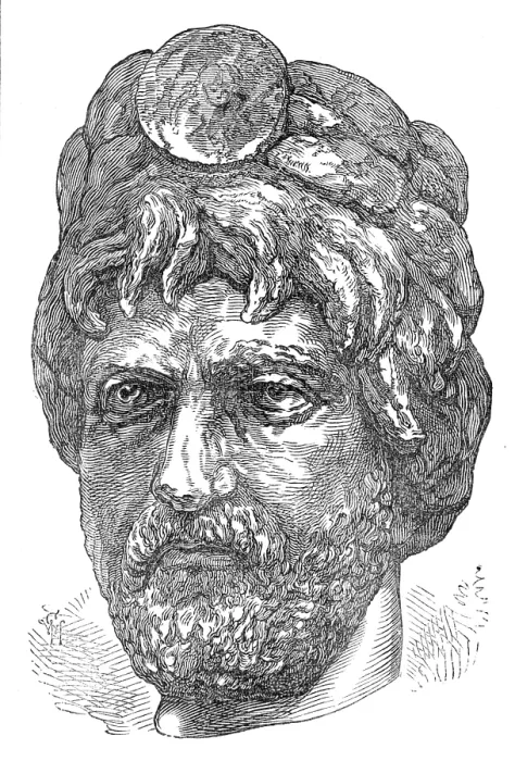 Framed Print : Head of the Emperor Hadrian found at Jerusalem, 1874. Creator: Unknown Framed Print : Head of the Emperor Hadrian found at Jerusalem, 1874. Creator: Unknown