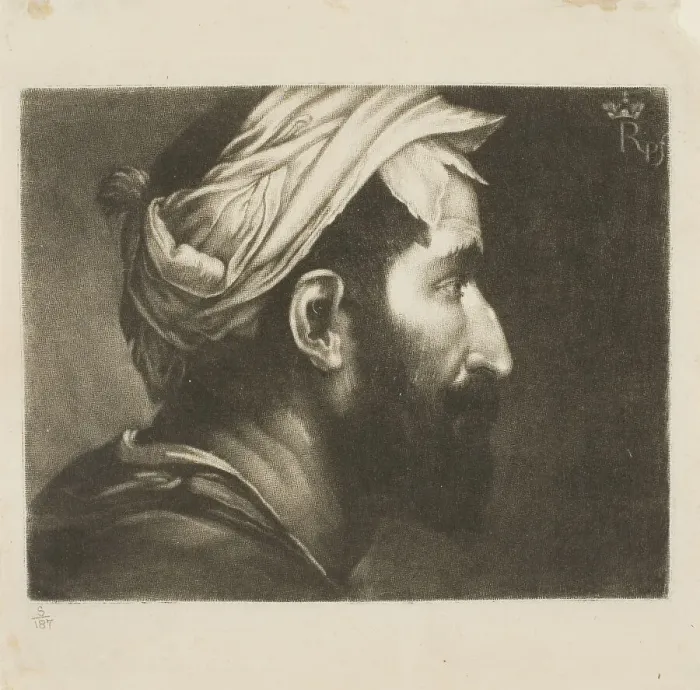 Framed Print : Head of Executioner, from John Evelyn's Sculptura, 1755. Creator: Richard Houston Framed Print : Head of Executioner, from John Evelyn's Sculptura, 1755. Creator: Richard Houston
