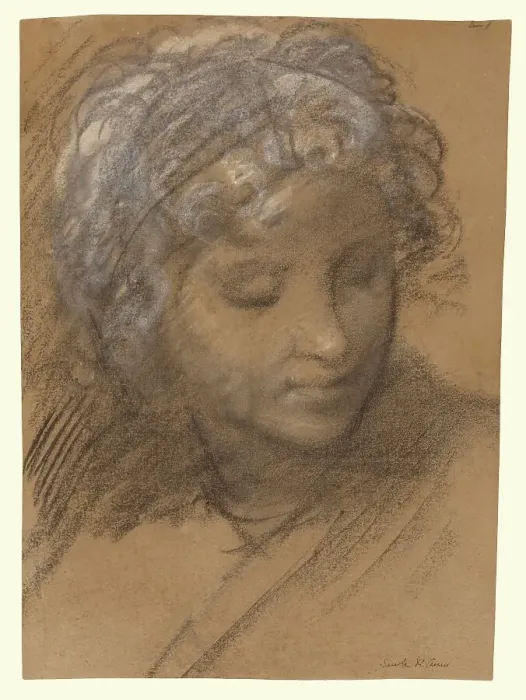 Framed Print : Head of a Female Figure (recto); Female Nude (verso), about 1610. Creator: Giulio Cesare Procaccini Framed Print : Head of a Female Figure (recto); Female Nude (verso), about 1610. Creator: Giulio Cesare Procaccini