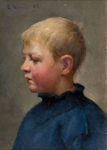 Head Of A Fisher Boy, 1887. Creator: Edwin Harris