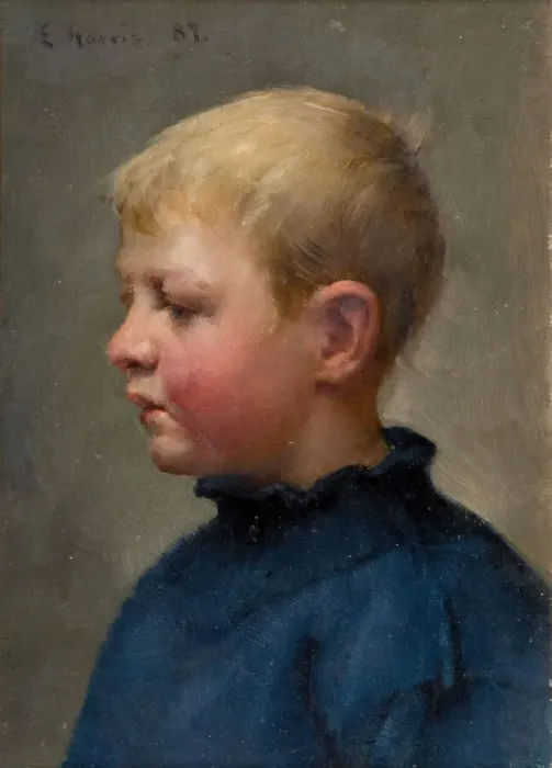 Framed Print : Head Of A Fisher Boy, 1887. Creator: Edwin Harris Framed Print : Head Of A Fisher Boy, 1887. Creator: Edwin Harris