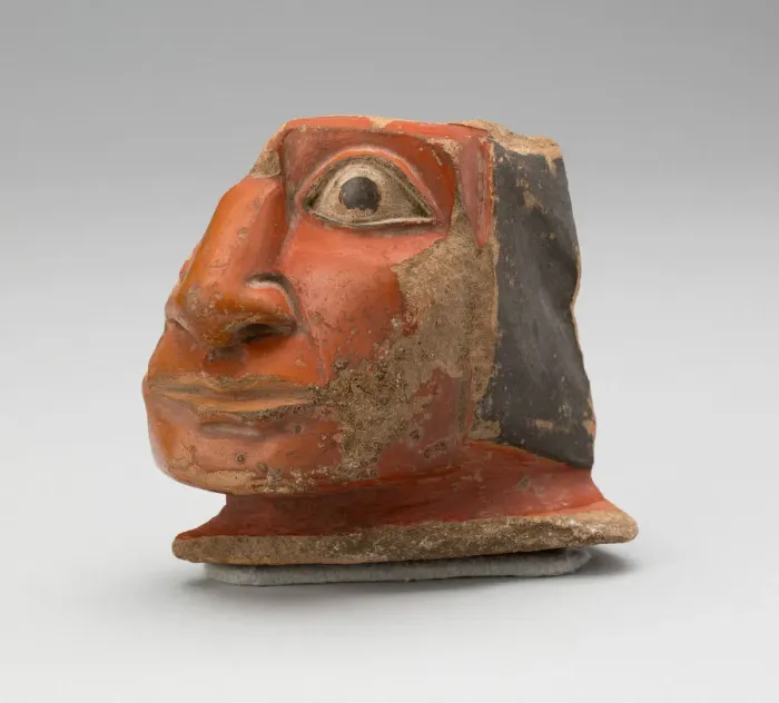 Framed Print : Head Fragment from a Large Ceremonial Jar, A. D. 700 / 800. Creator: Unknown Framed Print : Head Fragment from a Large Ceremonial Jar, A. D. 700 / 800. Creator: Unknown
