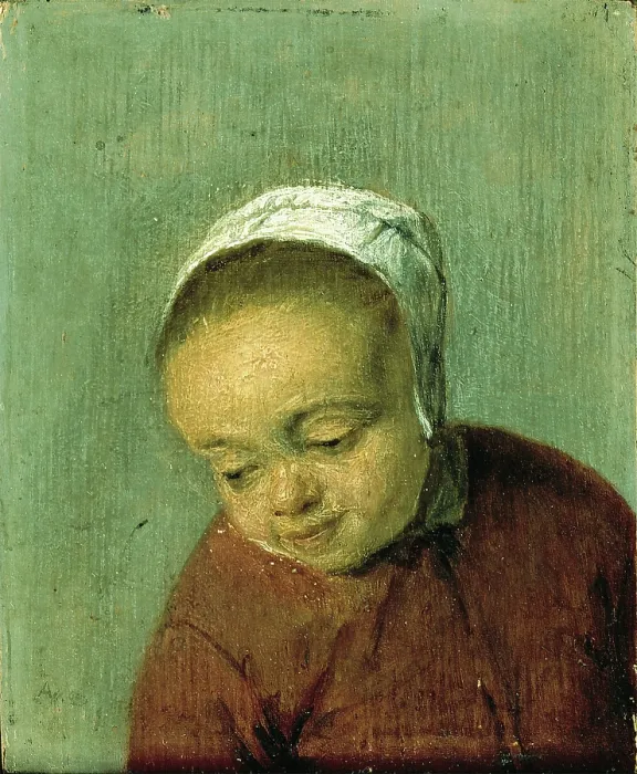 Framed Print : Head of a Girl, between 1655 and 1665. Creator: Adriaen van Ostade Framed Print : Head of a Girl, between 1655 and 1665. Creator: Adriaen van Ostade