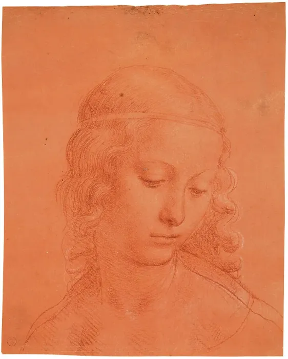Framed Print : Head of a girl, c.1510. Creator: Leonardo da Vinci (1452-1519) Framed Print : Head of a girl, c.1510. Creator: Leonardo da Vinci (1452-1519)