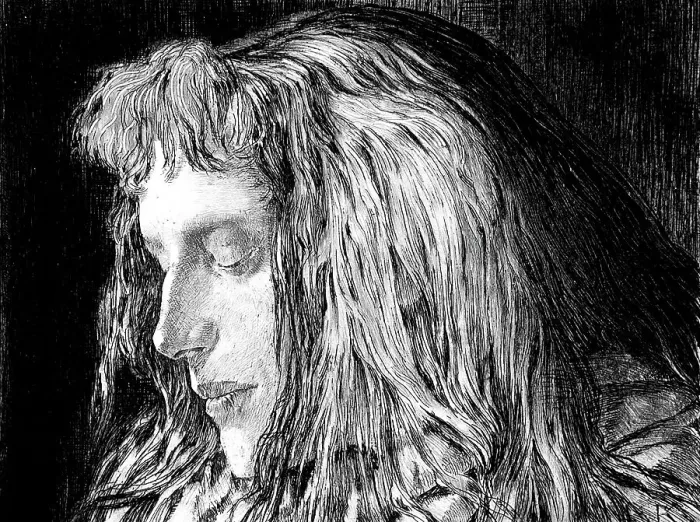 Framed Print : Head of a girl, c1896. Creator: Ernst Klotz Framed Print : Head of a girl, c1896. Creator: Ernst Klotz