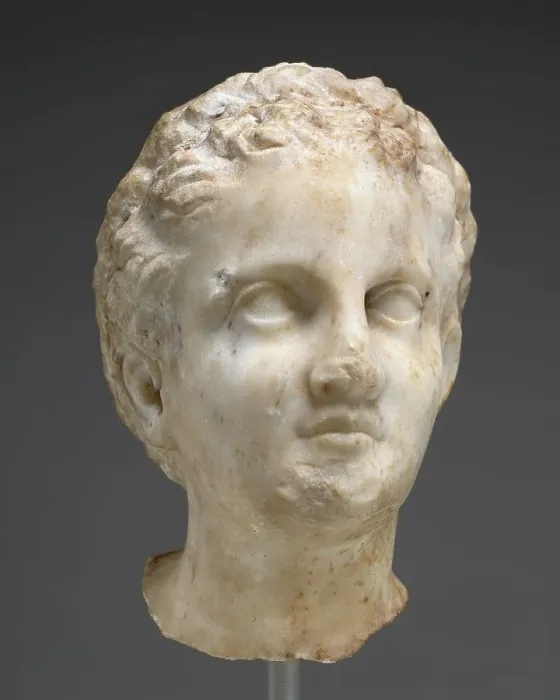 Framed Print : Head of a Girl from a Grave Naiskos, about 320 BC. Creator: Unknown Framed Print : Head of a Girl from a Grave Naiskos, about 320 BC. Creator: Unknown