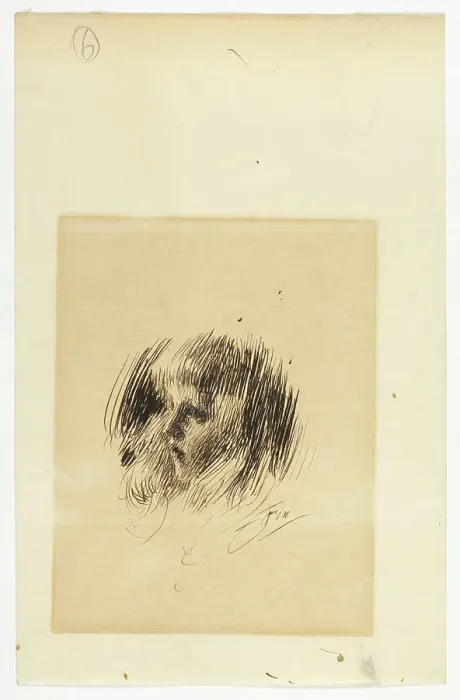 Framed Print : Head of a Girl, n.d. Creator: Anders Leonard Zorn Framed Print : Head of a Girl, n.d. Creator: Anders Leonard Zorn