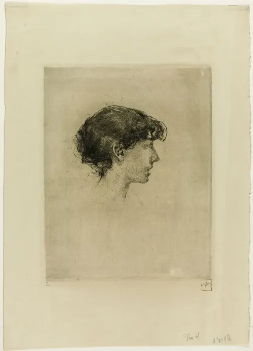 Framed Print : Head of a Girl, Profile, n. d. Creator: Robert Frederick Blum Framed Print : Head of a Girl, Profile, n. d. Creator: Robert Frederick Blum