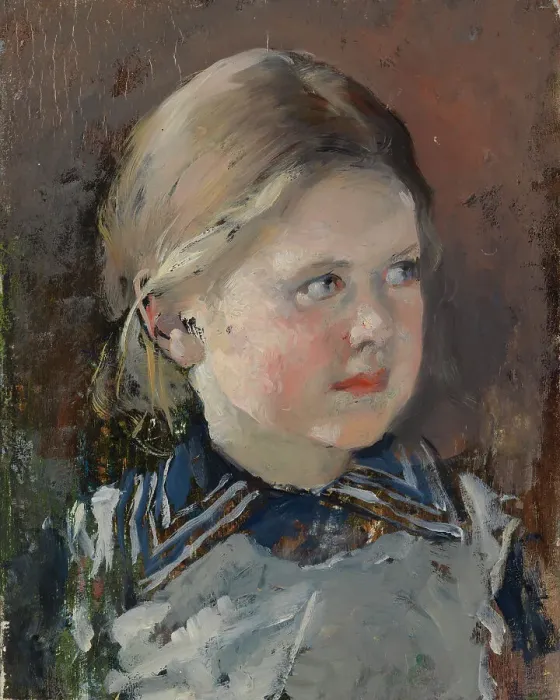 Framed Print : Head of a Girl, Study for the Family Portrait of Baron Magnus von Born, 1890. Creator: Gunnar Berndtson Framed Print : Head of a Girl, Study for the Family Portrait of Baron Magnus von Born, 1890. Creator: Gunnar Berndtson