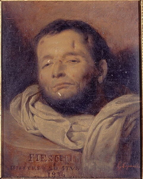 Head of Giuseppe Fieschi (1790-1836), after his execution, 1836. Creator: Francois-Gabriel-Guillaume Lepaulle