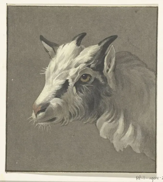 Framed Print : Head of a goat, to the left, 1775-1833. Creator: Jean Bernard Framed Print : Head of a goat, to the left, 1775-1833. Creator: Jean Bernard