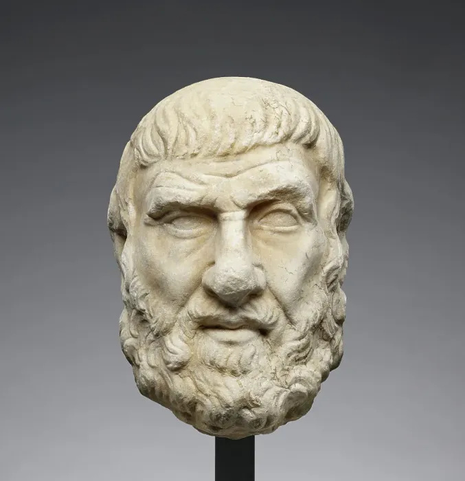Framed Print : Head of a Greek Philosopher or Poet, 2nd century A.D. Creator: Unknown Framed Print : Head of a Greek Philosopher or Poet, 2nd century A.D. Creator: Unknown