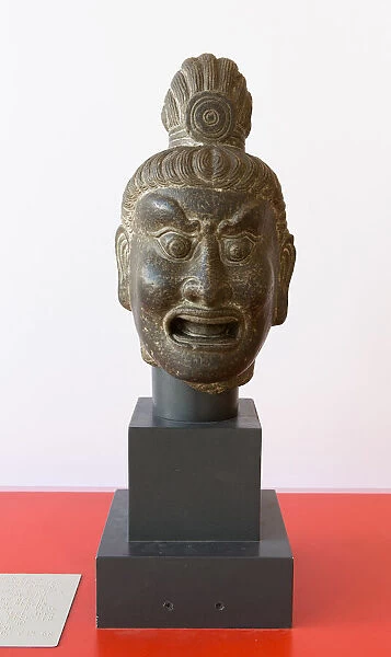 Head of a Guardian King, n. d. style of Tang dynasty (618-907). Creator: Unknown