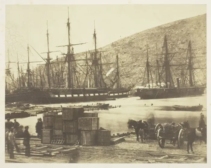 Framed Print : Head of Harbour, Balaklava, 1855. Creator: Roger Fenton Framed Print : Head of Harbour, Balaklava, 1855. Creator: Roger Fenton