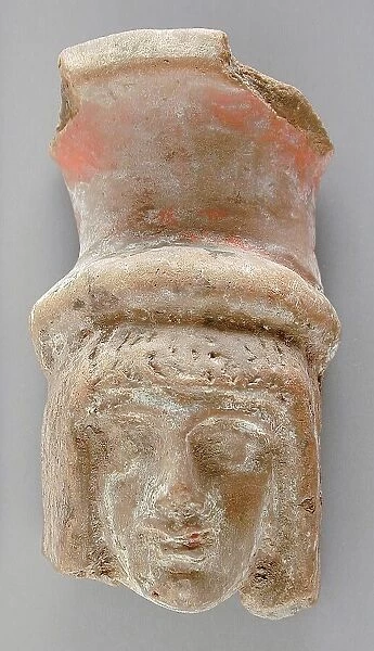 Head with Headdress, Ptolemaic Period-Roman Period (332 BCE-337 CE). Creator: Unknown