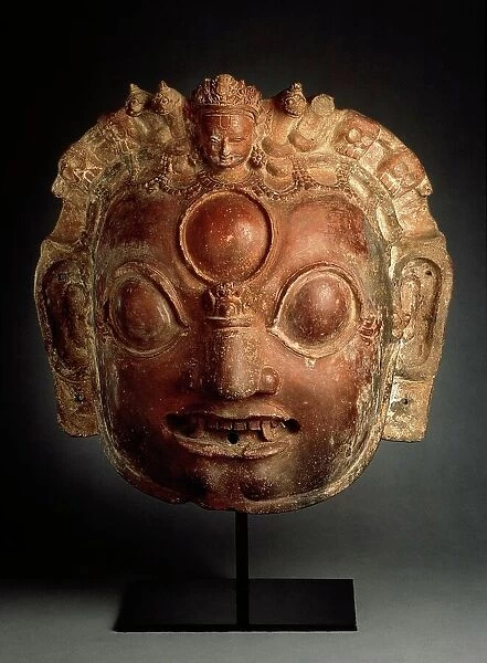 Head of the Hindu God Bhairava from a Libation Vessel, Late 15th century. Creator: Unknown