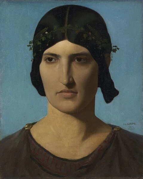 Head of an Italian Woman, 1847-1860. Creator: Jean-Leon Gerome (French, 1824-1904)
