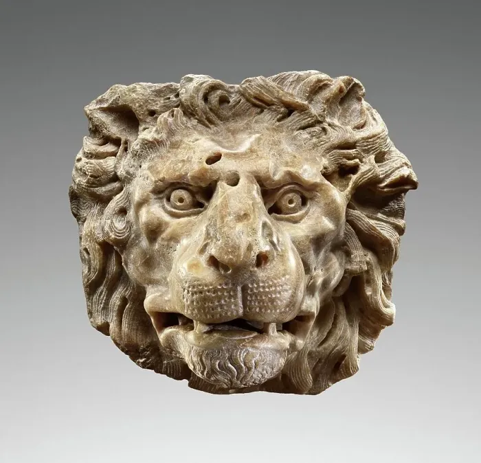 Framed Print : Head of a Lion, possibly 2nd or 3rd century; re-cut in 19th century. Creator: Unknown Framed Print : Head of a Lion, possibly 2nd or 3rd century; re-cut in 19th century. Creator: Unknown