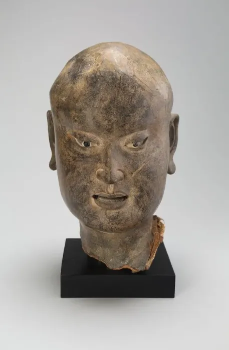 Framed Print : Head of a Luohan, Northern Song, Liao, or Jin dynasty, c. 11th century. Creator: Unknown Framed Print : Head of a Luohan, Northern Song, Liao, or Jin dynasty, c. 11th century. Creator: Unknown