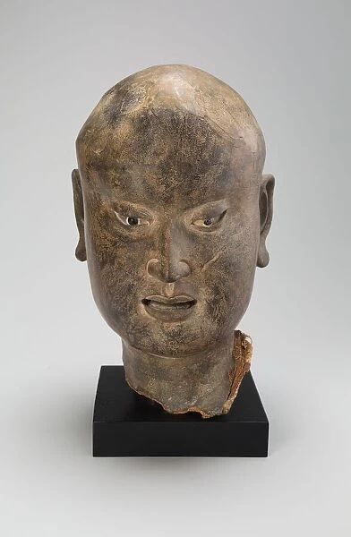 Head of a Luohan, Northern Song, Liao, or Jin dynasty, c. 11th century. Creator: Unknown