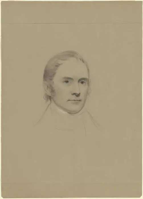 Framed Print : Head of a Man, 1840-1854. Creator: Seth Wells Cheney Framed Print : Head of a Man, 1840-1854. Creator: Seth Wells Cheney