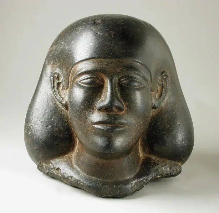 Framed Print : Head of a Man, 26th-30th Dynasty (664-343 BCE). Creator: Unknown Framed Print : Head of a Man, 26th-30th Dynasty (664-343 BCE). Creator: Unknown