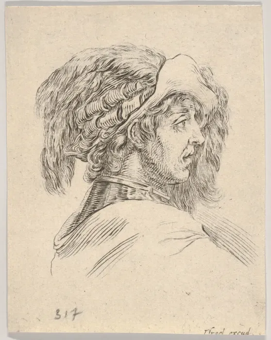 Framed Print : Head of a Man without a Beard, Turned in Profile to the Right Framed Print : Head of a Man without a Beard, Turned in Profile to the Right