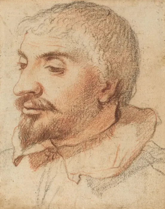 Framed Print : Head of a Man, c. 1600. Creator: Unknown Framed Print : Head of a Man, c. 1600. Creator: Unknown