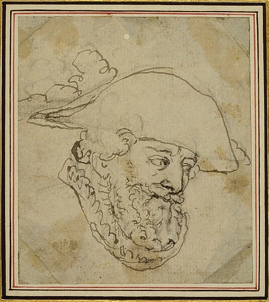 Head of a Man, c. 1766. Creator: Hubert Francois Gravelot