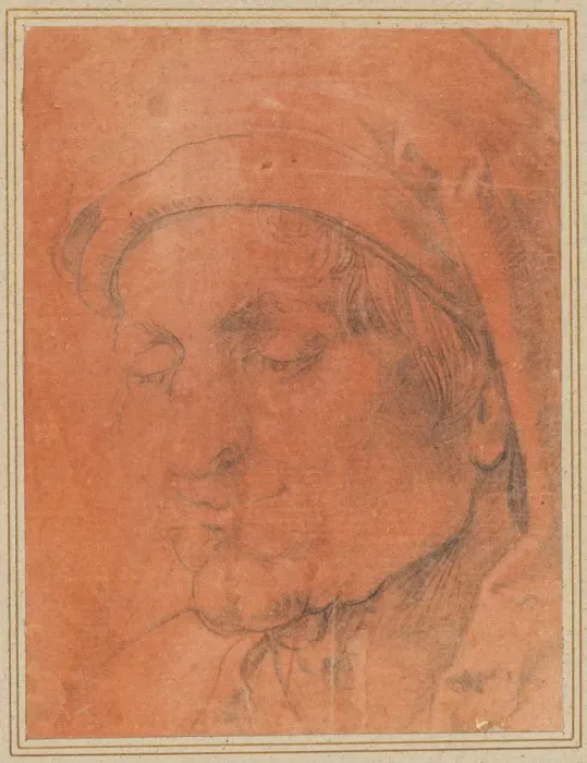 Framed Print : Head of a Man in a Cap, 16th century. Creator: Anonymous;Albrecht Dürer (German Framed Print : Head of a Man in a Cap, 16th century. Creator: Anonymous;Albrecht Dürer (German