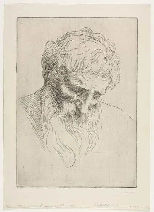 Framed Print : Head of a Man. Creator: Alphonse Legros (French, 1837-1911) Framed Print : Head of a Man. Creator: Alphonse Legros (French, 1837-1911)