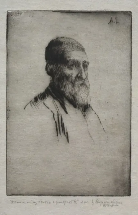 Framed Print : Head of a Man. Creator: Alphonse Legros (French, 1837-1911) Framed Print : Head of a Man. Creator: Alphonse Legros (French, 1837-1911)