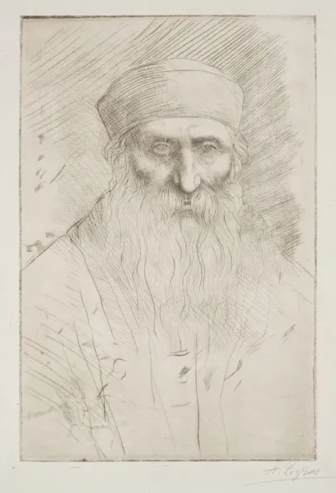 Framed Print : Head of a Man with a Long Beard. Creator: Alphonse Legros (French, 1837-1911) Framed Print : Head of a Man with a Long Beard. Creator: Alphonse Legros (French, 1837-1911)