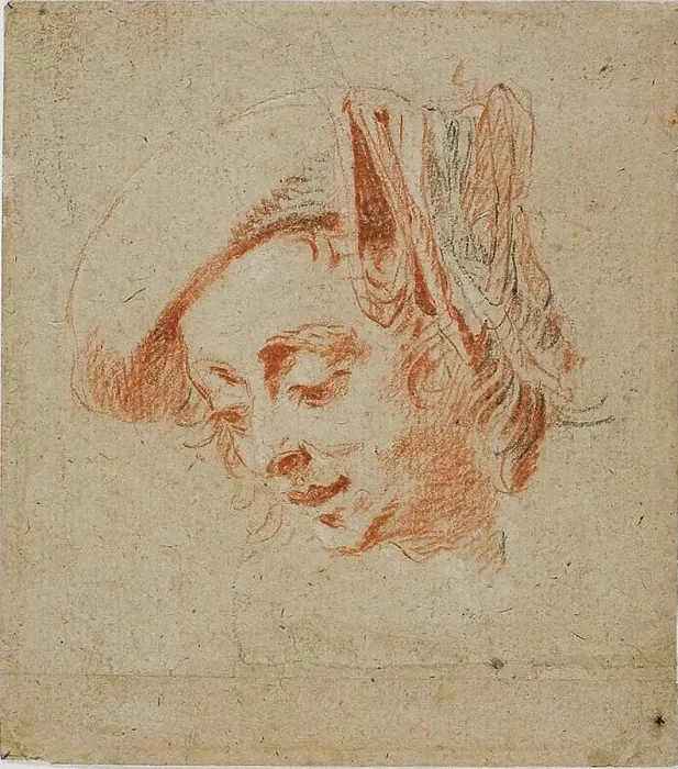 Framed Print : Head of a Man, n.d. Creator: Nicolas Lancret Framed Print : Head of a Man, n.d. Creator: Nicolas Lancret