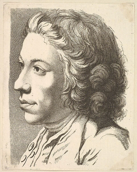 Head of a Man in Profile, from Livre de Tetes Gravees d apres F