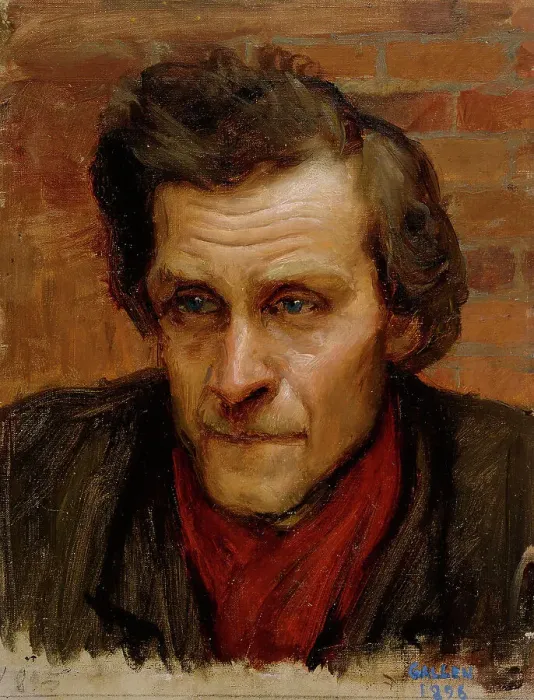 Framed Print : Head of a Man, study for the painting By the River of Tuonela, 1902-1903. Creator: Akseli Gallen-Kallela Framed Print : Head of a Man, study for the painting By the River of Tuonela, 1902-1903. Creator: Akseli Gallen-Kallela