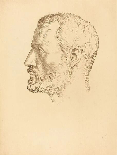 Head of a Man (Tete d homme). Creator: Alphonse Legros