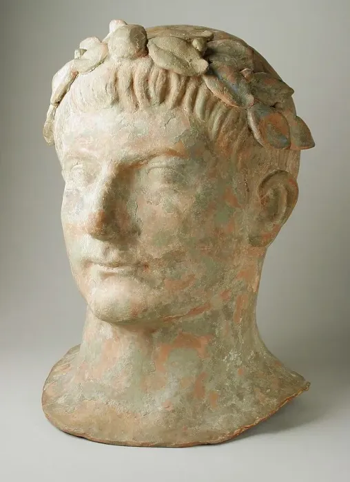 Framed Print : Head of a Man Wearing a Laurel-Wreath, 2nd century BC. Creator: Unknown Framed Print : Head of a Man Wearing a Laurel-Wreath, 2nd century BC. Creator: Unknown