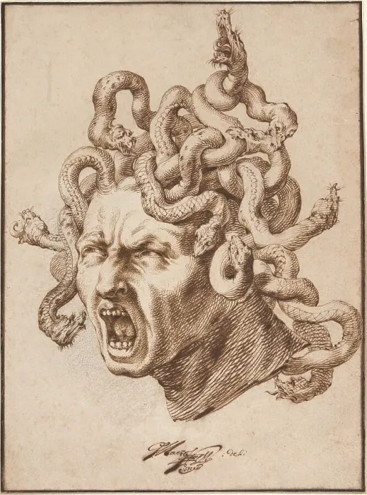 Framed Print : Head of Medusa, 1680. Creator: Godfried Maes Framed Print : Head of Medusa, 1680. Creator: Godfried Maes