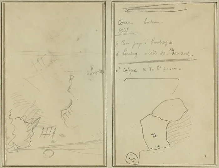 Framed Print : Head of a Monkey; Inventory of Bottles and Beverages [verso], 1884-1888. Creator: Paul Gauguin