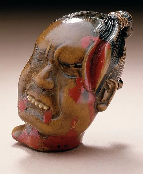 Head of Nitta Yoshisada, 19th century. Creator: Unknown
