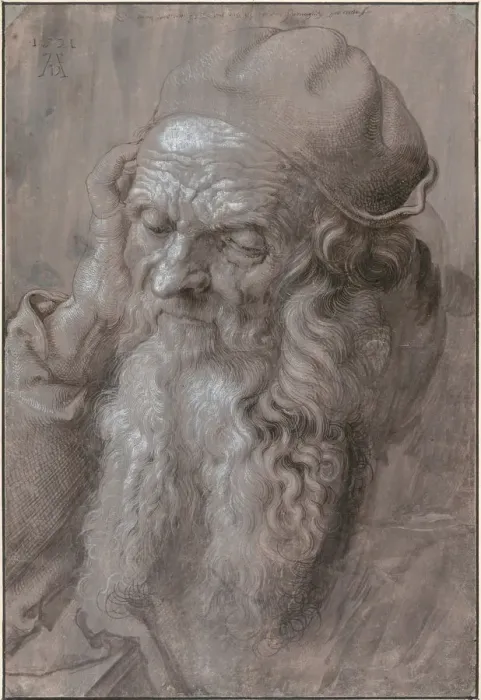 Framed Print : Head of an Old Man, 1521. Artist: Durer, Albrecht (1471-1528) Framed Print : Head of an Old Man, 1521. Artist: Durer, Albrecht (1471-1528)
