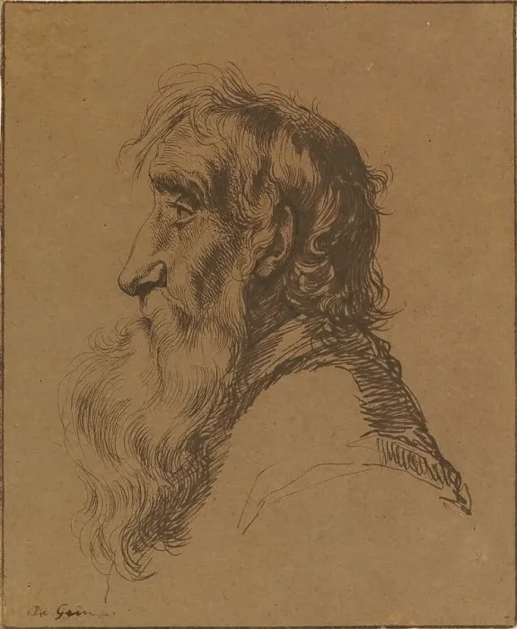 Framed Print : Head of an Old Man, about 1616. Creator: Jacob III de Gheyn Framed Print : Head of an Old Man, about 1616. Creator: Jacob III de Gheyn