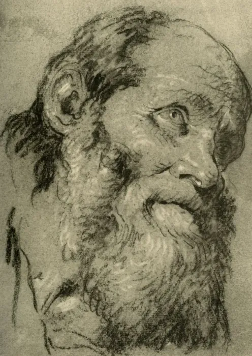 Framed Print : Head of an Old Man, c1755, (1928). Artist: Giovanni Battista Tiepolo Framed Print : Head of an Old Man, c1755, (1928). Artist: Giovanni Battista Tiepolo